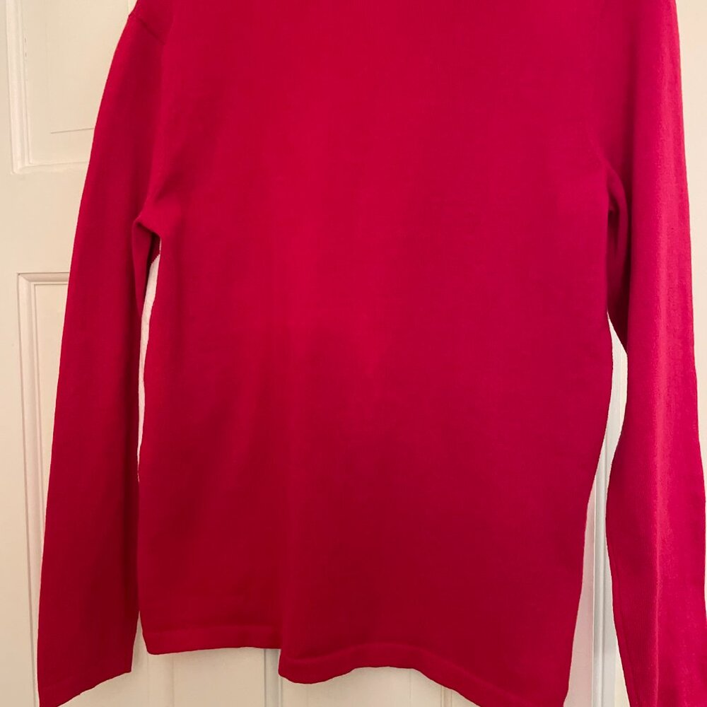 Tommy Hilfiger Argyle Cotton Golf Sweater Red and White - Medium - Picture 5 of 8